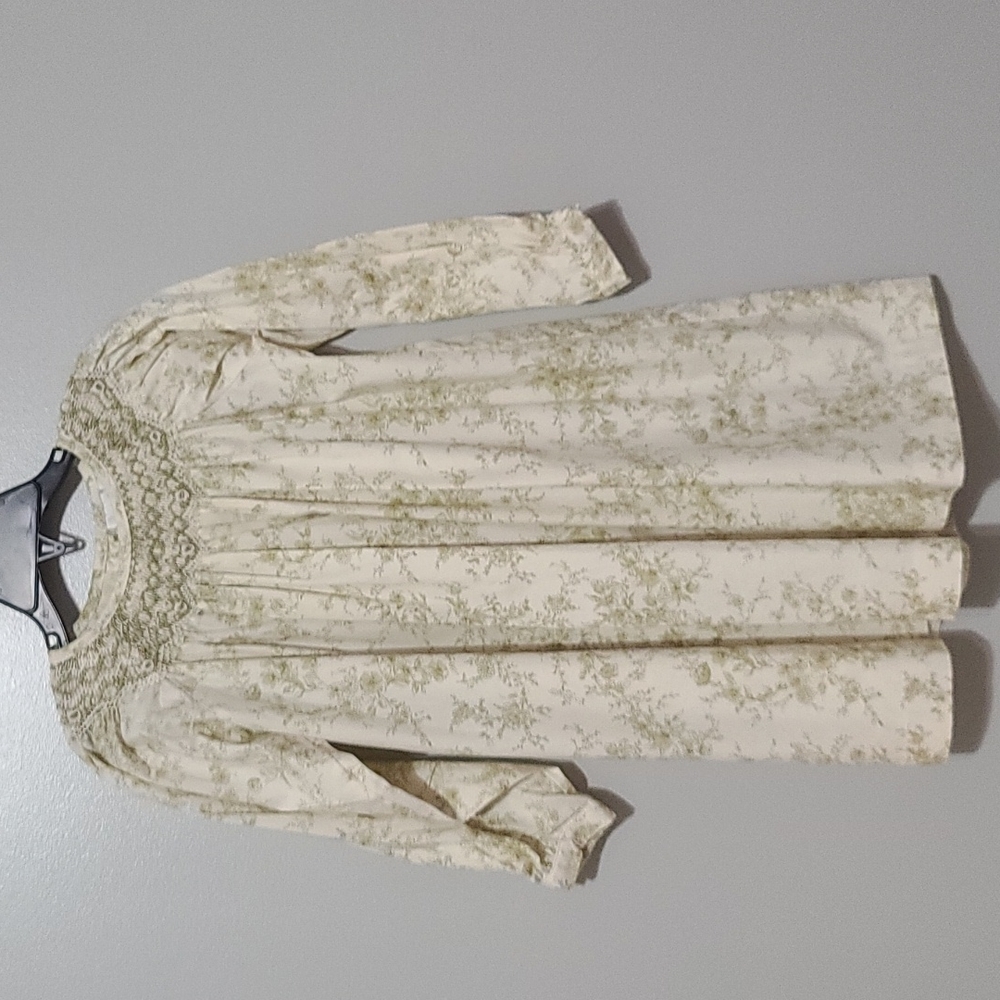 Smocked Long Sleeve Toile Dress by Rare Edition 3T